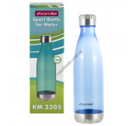 Пляшка спортивна для води Kamille 700 мл., пластик (трітан) (зелений, оранжевий, синій)