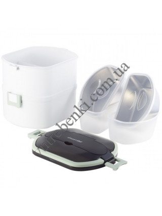 Ланч бокс Kamille 1500 мл., пластиковий корпус, внутнішня ємність з нержавіючої сталі 