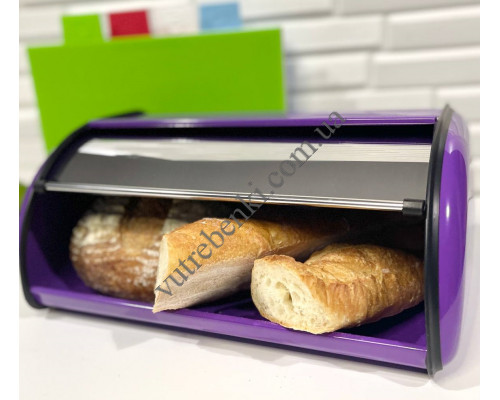 Хлібниця Bergner 36*24*15 см., з нержавіючої сталі (фіолетовий)