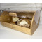 Хлібниця Kamille бамбукова 36,5*26,5*19 см. пластикова кришка з ажурним візерунком