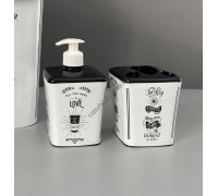 Набір аксесуарів для ванної кімнати Elif Plastic 2 пр."Біла кава"
