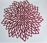 Підставка під тарілку Olens "Квітка-проксі" d-38 см., червоний