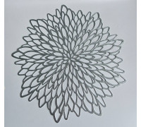 Підставка під тарілку Olens "Квітка-проксі" d-38 см., срібний