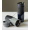 Чашка-термос 500 мл. Kamille з нержавіючої сталі з TPR вставкою (синій, сірий)