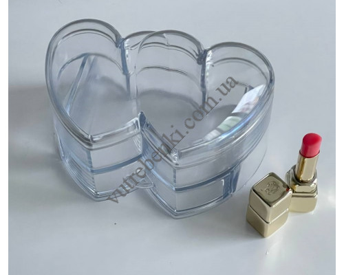 Органайзер для косметики Akay plastik "Серце", з ячейками 12*21,5*6 см