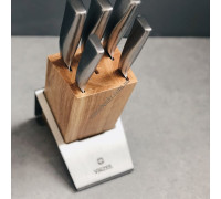 Набір ножів Vinzer Rock 6 пр., дерев'яна колода