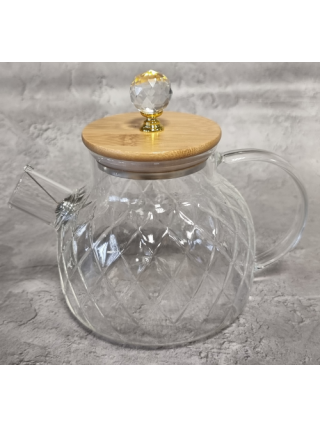 Чайник-заварник 1 л S&T LINES з бамбуковою кришкою