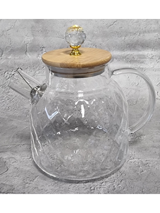 Чайник-заварник 1.5 л S&T LINES з бамбуковою кришкою