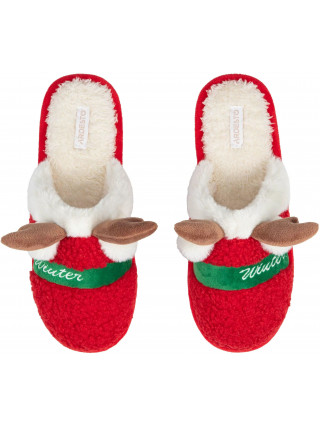 Взуття домашнє Ardesto Christmas 38/39 розмір, 100% поліестер, підошва 100% гума, червоний