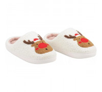 Взуття домашнє Ardesto Christmas 38/39 розмір, 100% поліестер, підошва 100% гума, білий