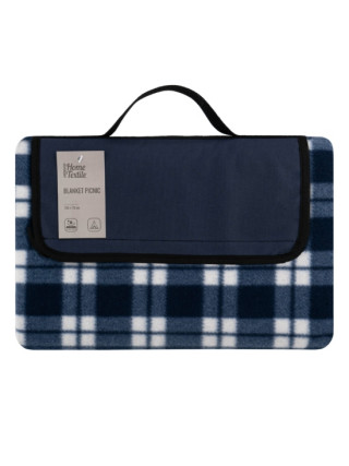 Плед Ardesto Picnic 130х170см, 100% поліестер, клітинка синій