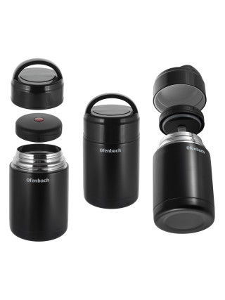 Термос харчовий Ofenbach 800 мл., із нержавіючої сталі, із пластиковою кришкою