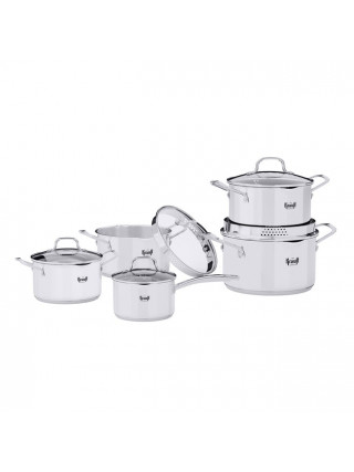 Набір посуду Krauff Prime Chef, 10 предметів (ківш 1,8л, каструлі 2,5л, 3,5л, 4,6л, 5,8л)