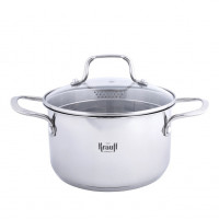 Каструля Krauff Prime Chef зі скляною кришкою, 4,6л, d-22см.