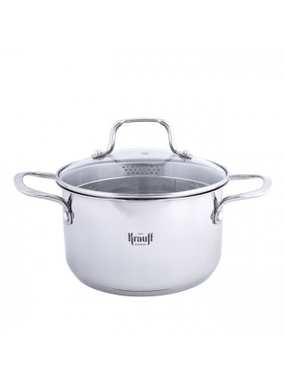 Каструля Krauff Prime Chef зі скляною кришкою, 4,6л, d-22см.