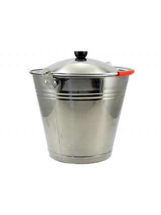 Відро з кришкою Zauberg нержавіюча сталь 10 л, d-30 см.