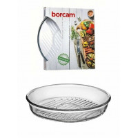 Форма скляна Borcam гриль кругла d-26см, h-4,5см, v-1,72л (под.уп.)