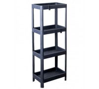 Поличка в ванну кімнату 4-х ярусна Алеана прямокутна 36* 23*105 см. (граніт)