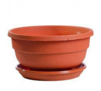 Вазон Еталон "Фіалка" 14,5*7 см, 0,6 л, з підставкою (теракот)