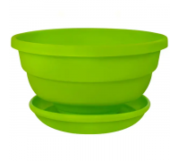 Вазон Еталон "Фіалка" 14,5*7 см, 0,6 л, з підставкою (салатовий)