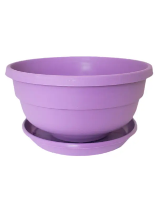 Вазон Еталон "Фіалка" 14,5*7 см, 0,6 л, з підставкою (бузковий)