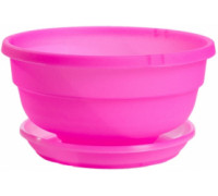 Вазон Еталон "Фіалка" 14,5*7 см, 0,6 л, з підставкою (рожевий)