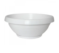 Вазон-клумба Еталон "Лотос" 24*10 см, 2,6 л, з підставкою (білий)