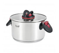 Каструля Krauff Prime Chef 3,6 л д. 20 см з складаними ручками зі скляною кришкою 