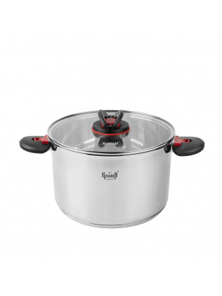 Каструля Krauff Prime Chef 6,1 л д. 24 см з складаними ручками зі скляною кришкою 
