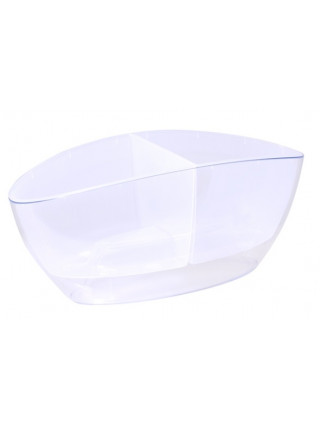 Вазон для орхідей "Орхідея" овальний зі вставкою 32*14 см. (прозорий)