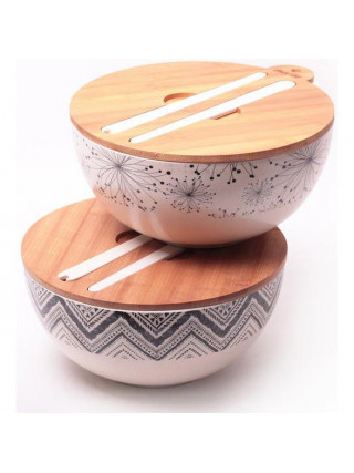 Миска Kamille з бамбукового волокна 27*12,2 см. з кухонним приладдям