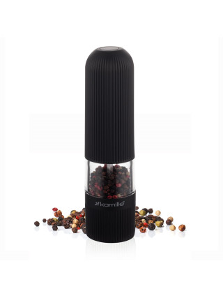 Млинок для солі та перцю електричний Kamille з підсвіткою, керамічний механізм