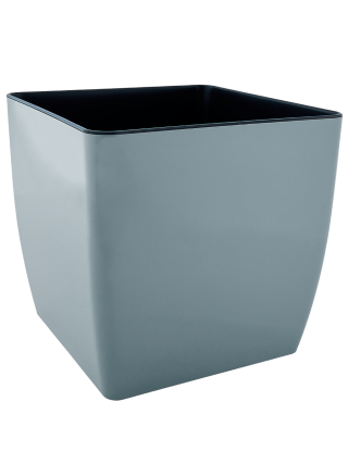 Вазон "Квадро" низький 16*16*15,5 см. (сизо-блакитний)