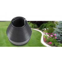 Бордюр садовий пластиковий ALOFT Стандарт H110 чорний 10 м