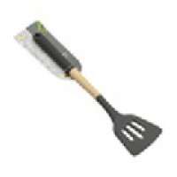 Лопатка кухонна KV JinFengLiZuo 33 см силікон з отворами дерев. ручкою