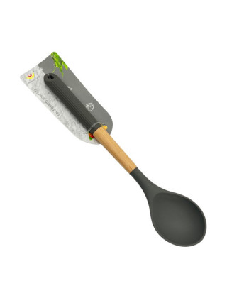 Ложка кухонна JinFengLiZuo 1шт 33см силікон з дерев. ручкою