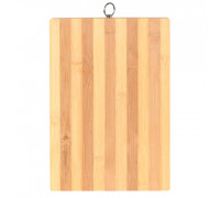 Дошка кухонна бамбук KV з металевим кільцем 26*36*1.3 см