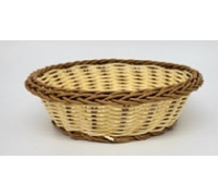 Хлібниця-кошик пластикова плетена кругла 20*5 см мікс 