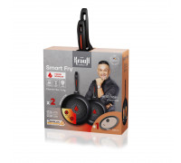 Набір сковорід Krauf Smart Fry fалюм. з антипр. покриттям діам.24см, 28см (з універсальною кришкою).
