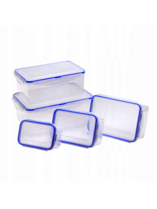 Набір герметичних контейнерів Kamille 5 шт. (500,900,1500.2500,3500мл) для зберігання 