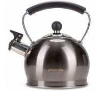 Чайник Kamille 2,0 л, з нержавіючої сталі зі свистком, індукція, коричневий