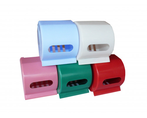 Тримач для туалетного паперу пластиковий КРУГЛИЙ (колір мікс)
