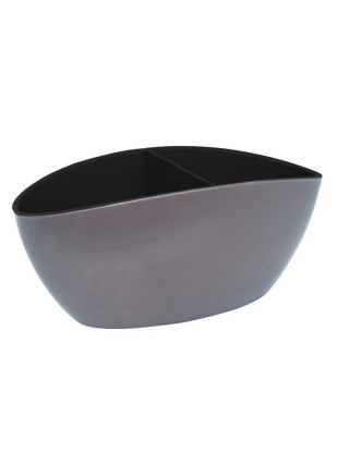 Вазон "Каное" зі вставкою 15*31,8*13,9 см. (какао)