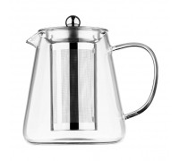 Заварник Ardesto Gemini Milano 950мл, боросилікатне скло, нержавіюча сталь, прозорий