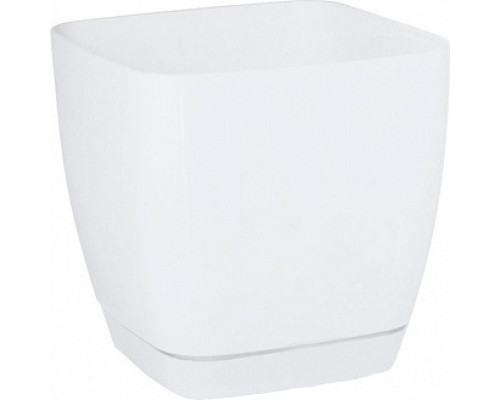 Вазон Form-Plastic Тоскана квадратна з підставкою 15 см (білий)