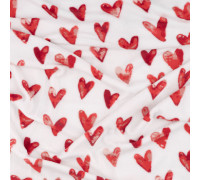 Плед Ardesto Flannel 160х200см, 100% поліестер, сердечка