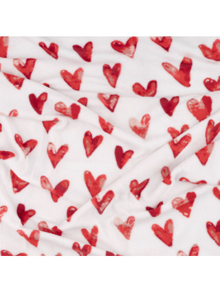 Плед Ardesto Flannel 160х200см, 100% поліестер, сердечка