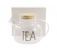 Заварник скляний ДЕКОР ЧАЙ 1000 мл з бамбуковою кришкою