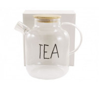 Заварник скляний ДЕКОР ЧАЙ 1800 мл з бамбуковою кришкою