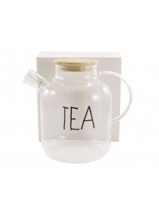 Заварник скляний ДЕКОР ЧАЙ 1800 мл з бамбуковою кришкою